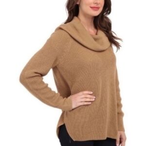 Michael Kors Women's Tan Oversized Cowl Neck Sweater Size Large